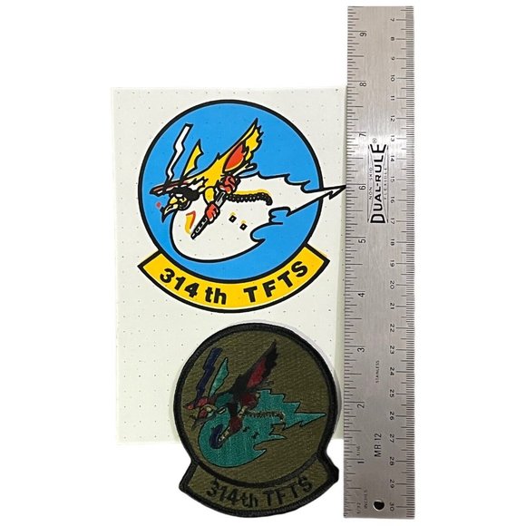 314th TAC FIGHTER TRAINING SQUADRON Patch Subdued BONUS Sticker - Picture 3 of 4